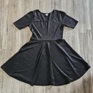 LuLaRoe Plus Black Dress with Beautiful Pattern Size 3XL